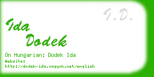 ida dodek business card